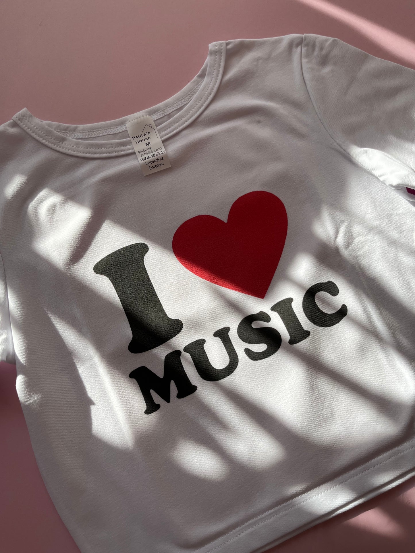Crop top I heart music
