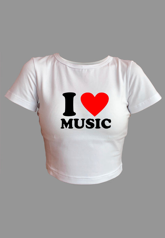 Crop top I heart music