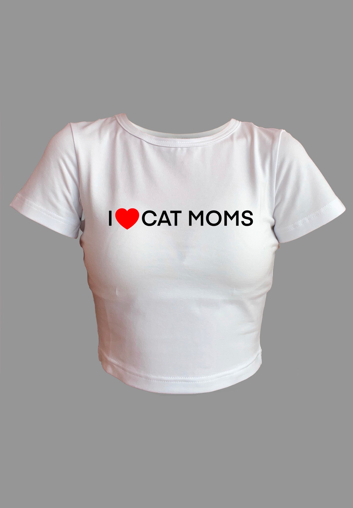 Crop top I heart cat moms