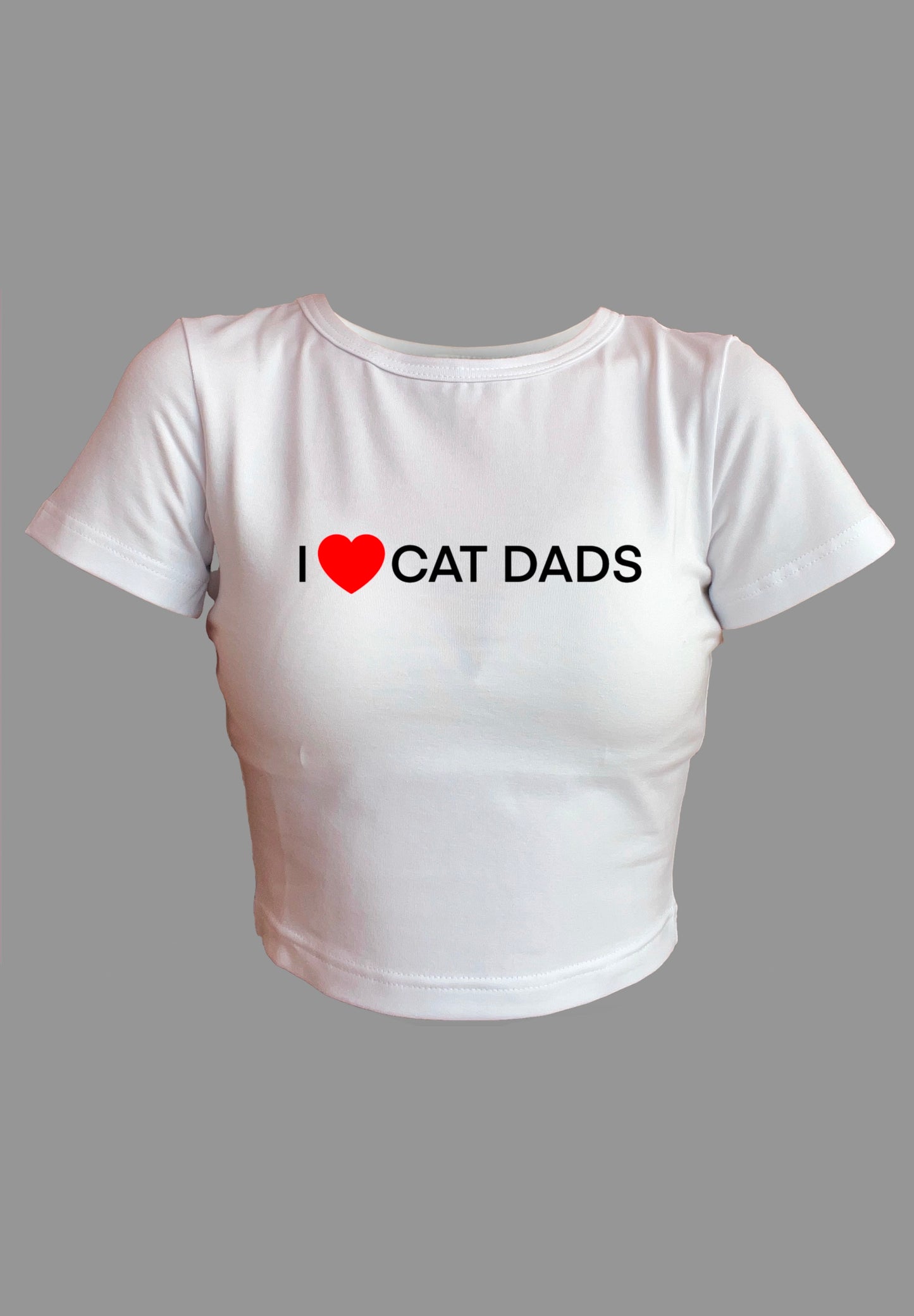 Crop top I heart cat dads