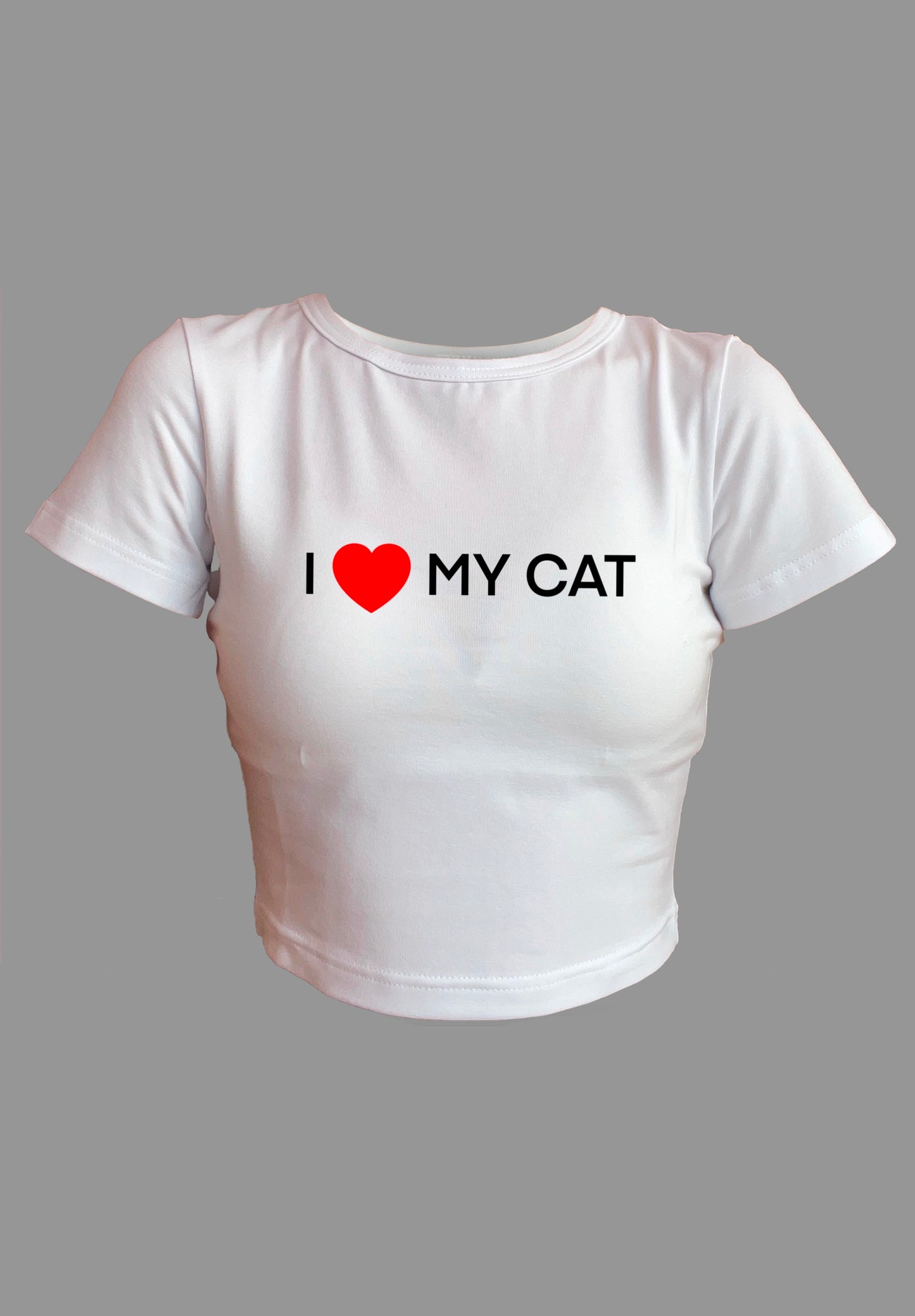 Crop top I heart my cat