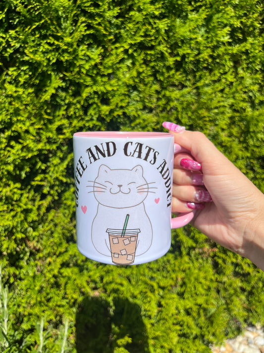 Coffee and Cats Addict Mug